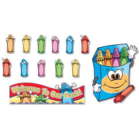 NORTH STAR TEACHER RESOURCES Welcome to Our Pack Crayons Bulletin Board Set 3004